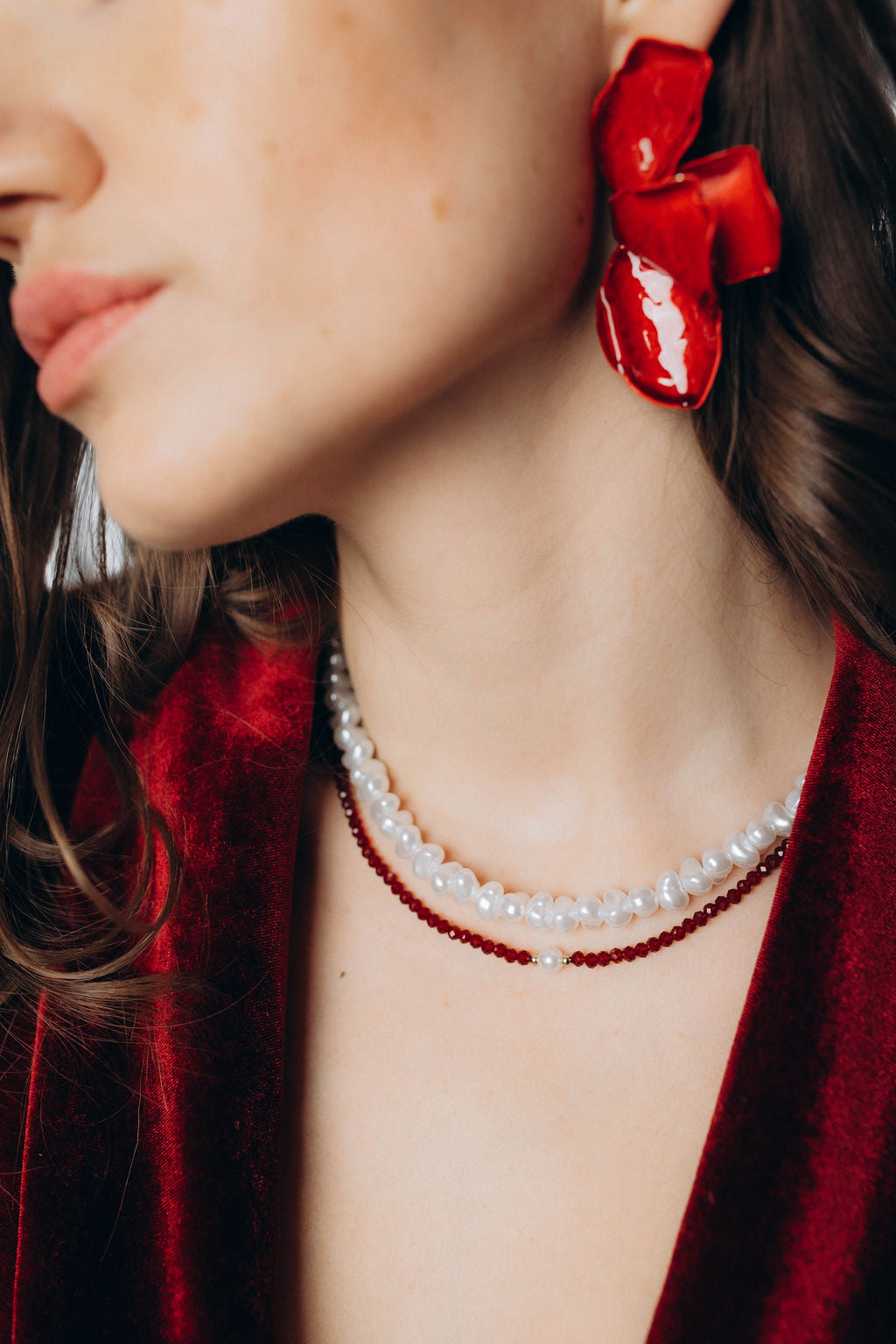 1+1 kaklarotu komplekts bordo