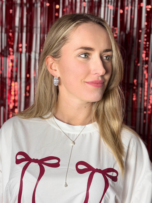 Sudraba krāsas ķēdīte ar pērlīti