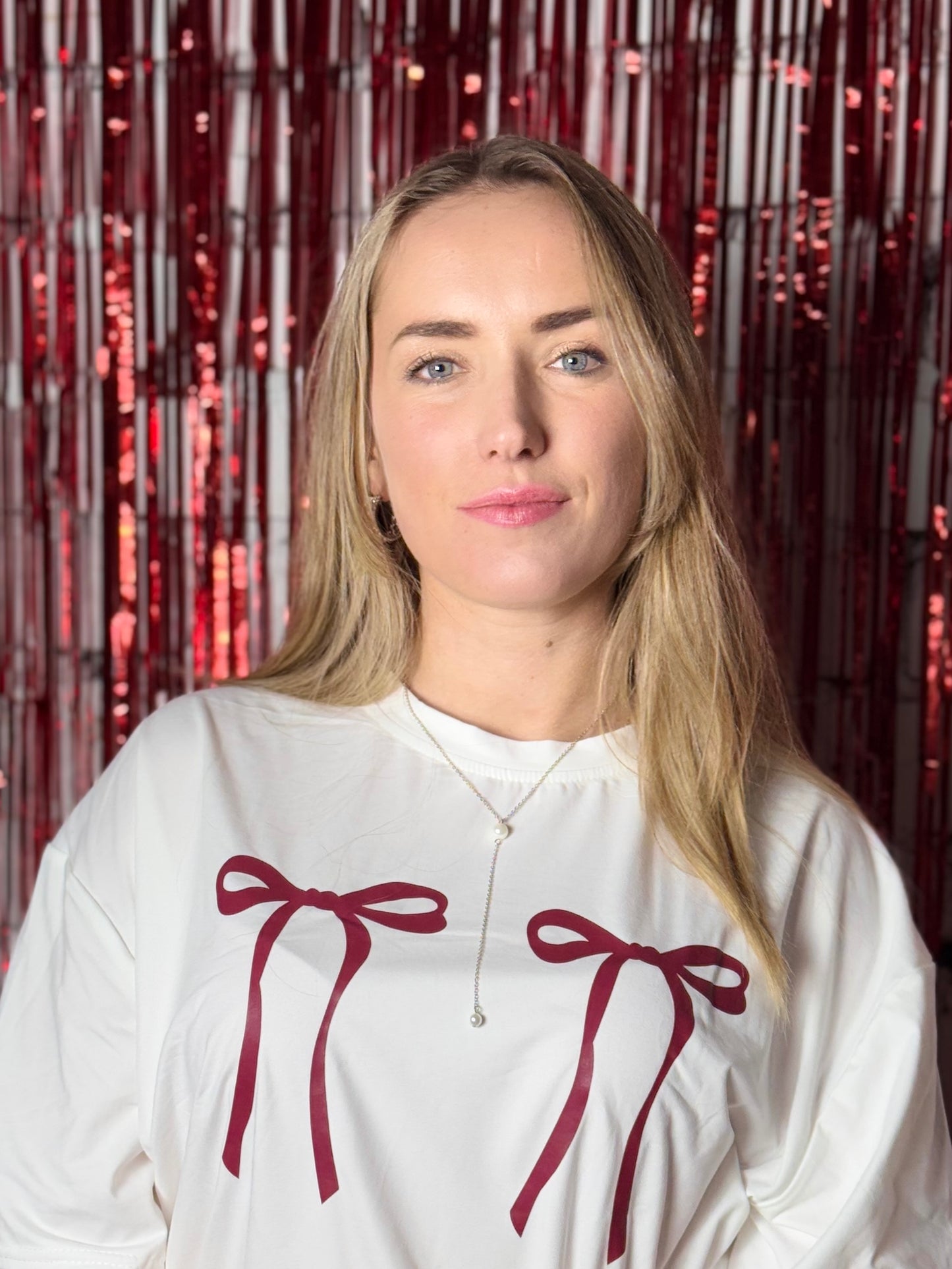 Sudraba krāsas ķēdīte ar pērlīti